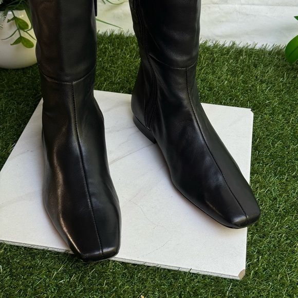 VINCE Women's Nella Knee
High Boot Black soft Leather size 36.5 US 6.5 - Picture 5 of 13